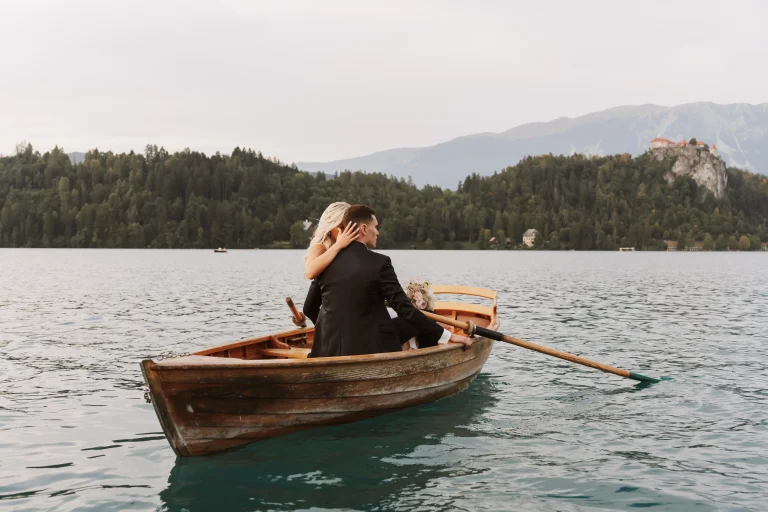 "Elegant Slovenian bride captured on her wedding day in breathtaking nature"