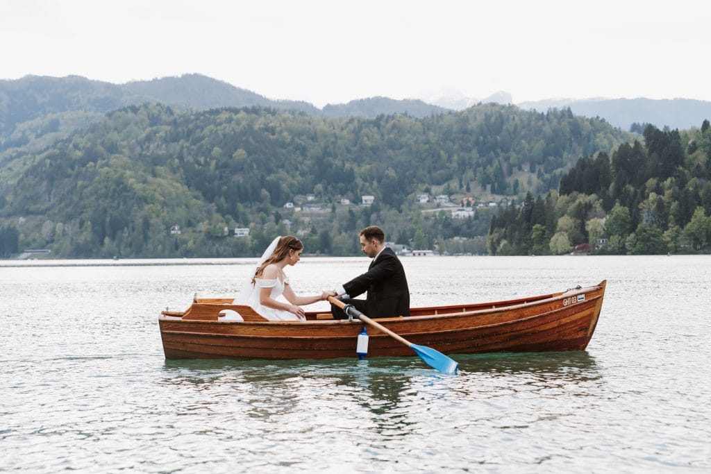 Slovenia elopement photographer capturing an intimate wedding day at Lake Bled
