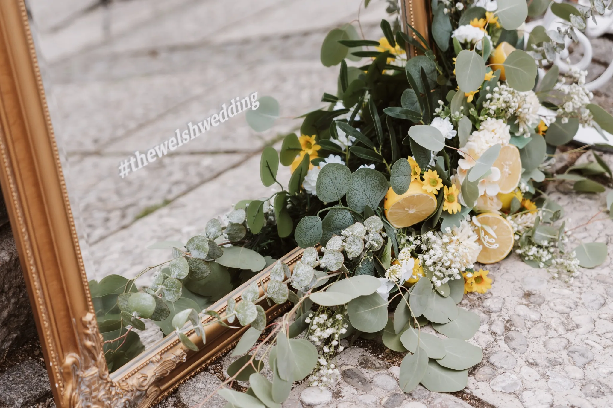 Elegant wedding table details at Bled Castle