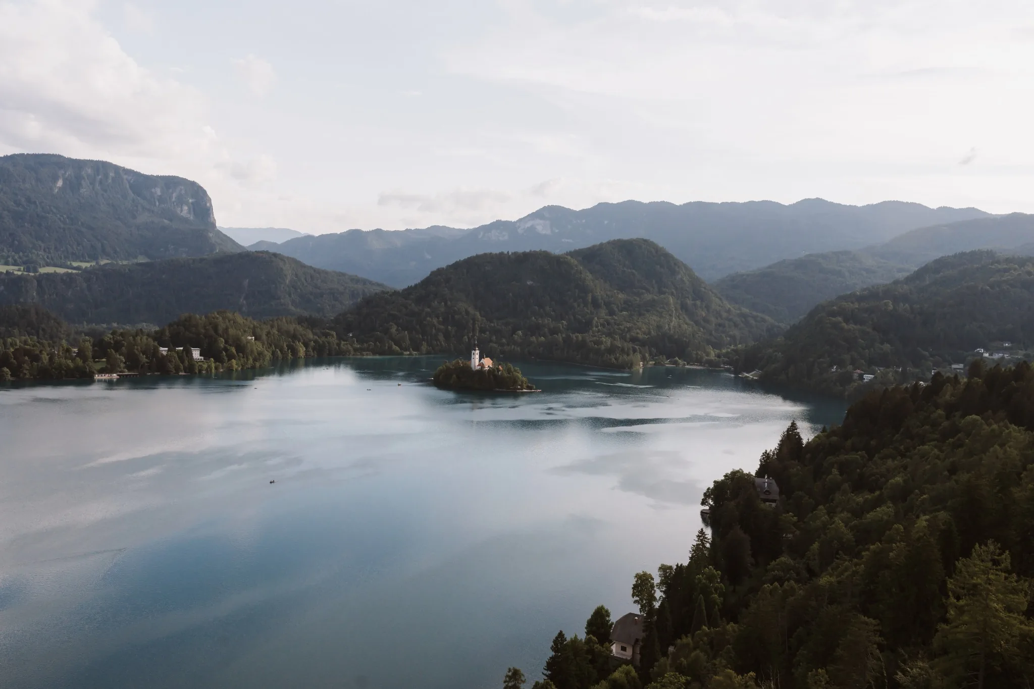 Panoramic view of Lake Bled and Bled Island
